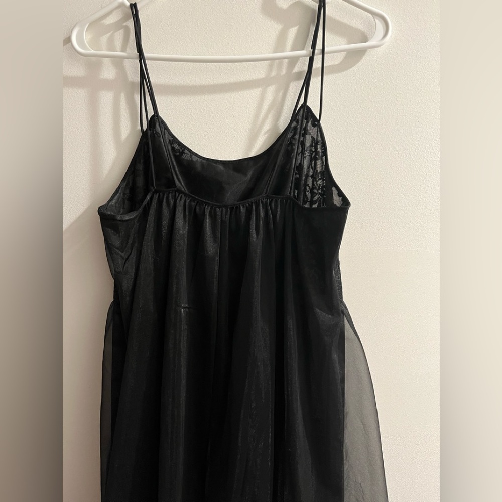 Vintage VANITY FAIR Sheer Overlay Spaghetti Straps Negligee Nightie Party Dress - Picture 4 of 13